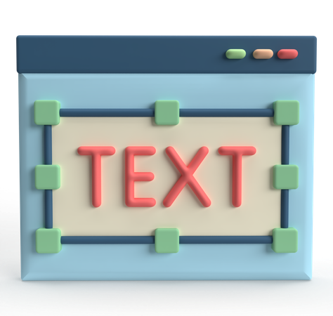 Editor de texto  3D Icon