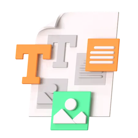 Editor de texto  3D Icon