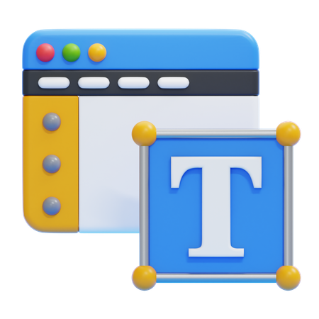 Editor de texto  3D Icon