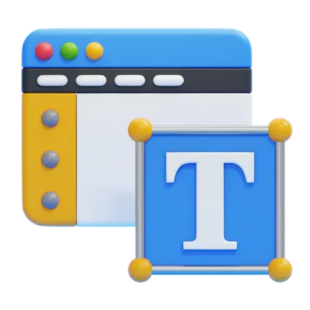 Editor de texto  3D Icon