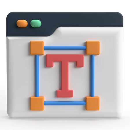 Editor de texto  3D Icon
