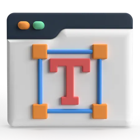 Editor de texto  3D Icon
