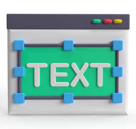 Editor de texto  3D Icon