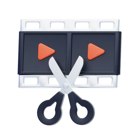 Editor de video  3D Icon