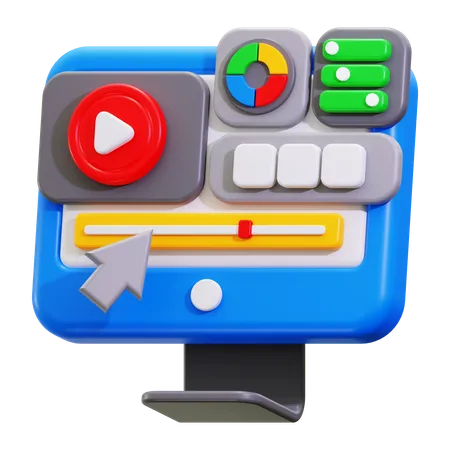 Editor de video  3D Icon