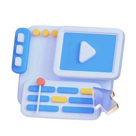 Editor de vídeo  3D Icon