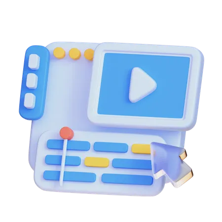 Editor de vídeo  3D Icon