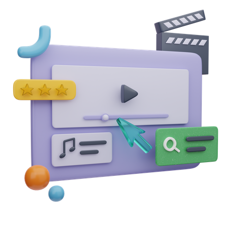 Editor de vídeo en línea  3D Icon