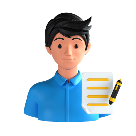 Editor masculino  3D Icon