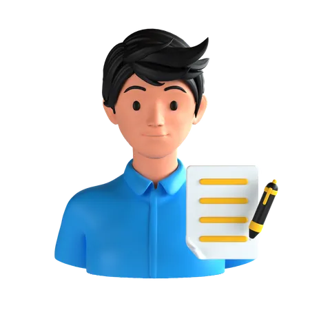 Editor masculino  3D Icon