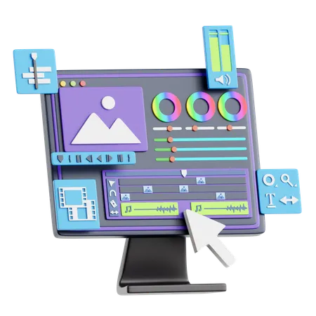 Editor Software  3D Icon