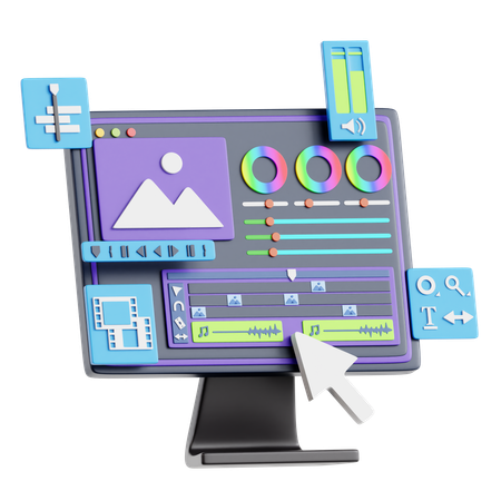 Editor Software  3D Icon