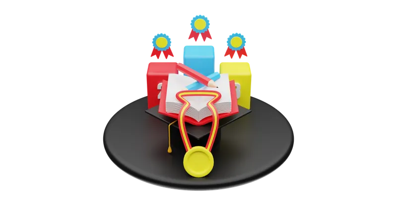 Educação  3D Icon