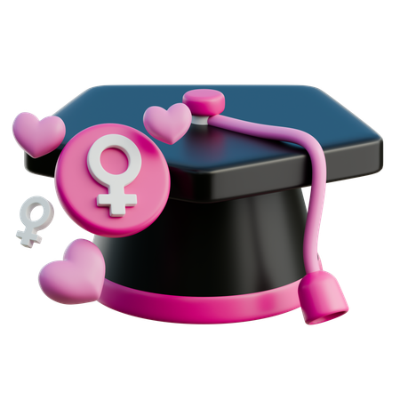 Educação feminina  3D Icon