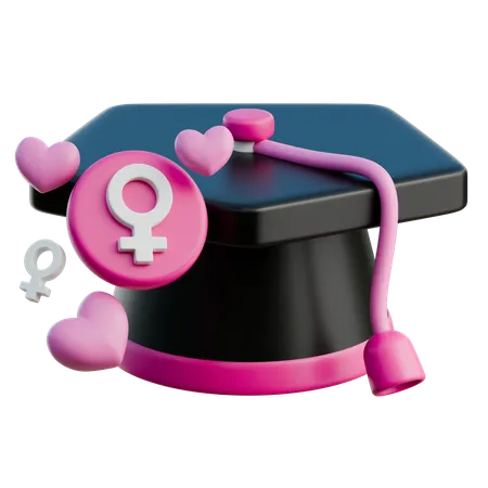 Educação feminina  3D Icon