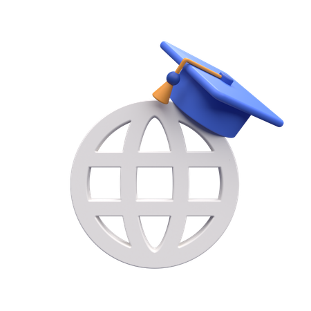 Educação Global  3D Icon