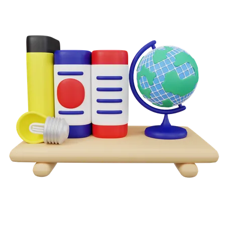 Educação Global  3D Icon