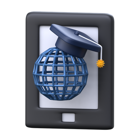 Educação Global  3D Icon