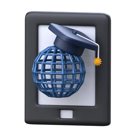 Educação Global  3D Icon