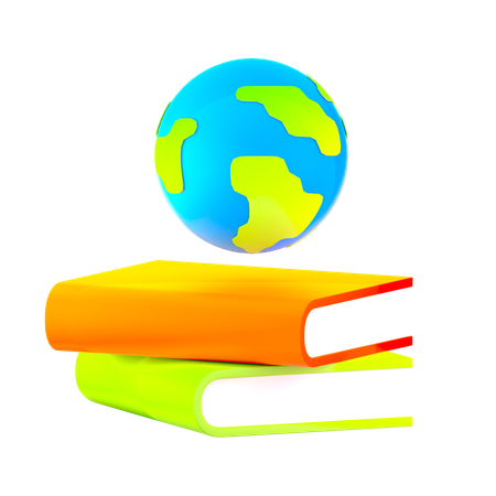 Educação Global  3D Icon