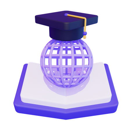 Educação Global  3D Icon