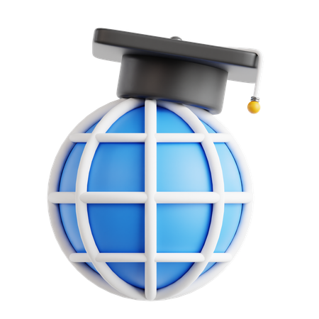 Educação Global  3D Icon