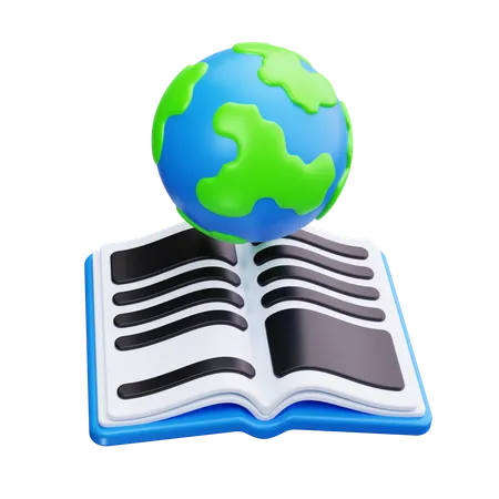 Educação Global  3D Icon