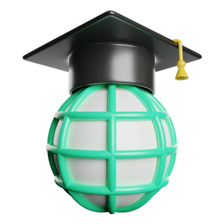 Educação Global  3D Icon