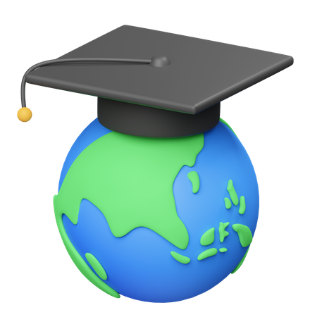 Educação Global  3D Icon