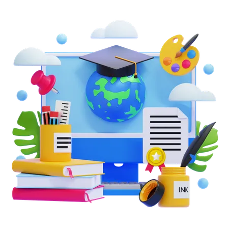 Habilidades educacionais  3D Illustration