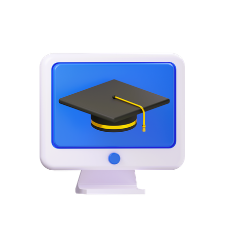 Educação online  3D Icon