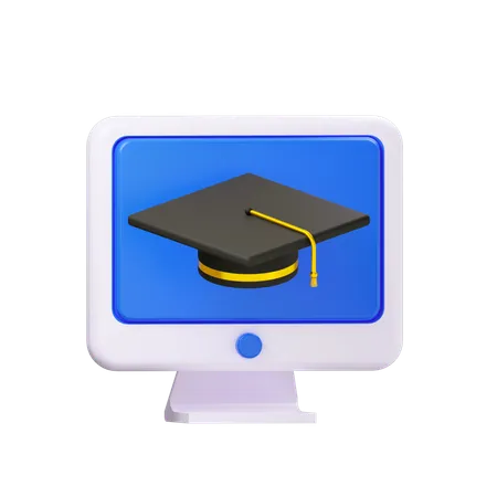 Educação online  3D Icon