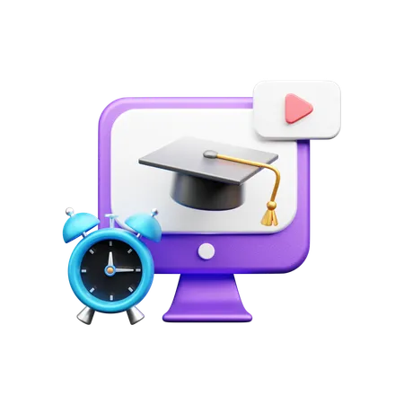 Educação online  3D Icon