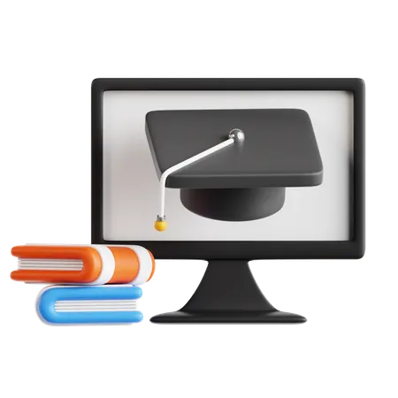 Educação online  3D Icon