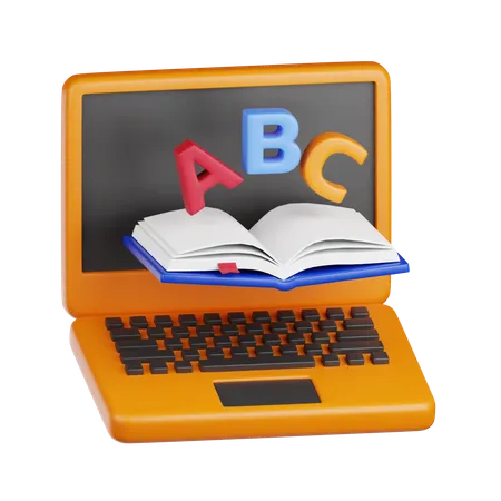 Educação online  3D Icon