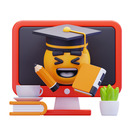 Educação online  3D Icon