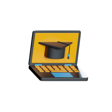 Educação online  3D Icon