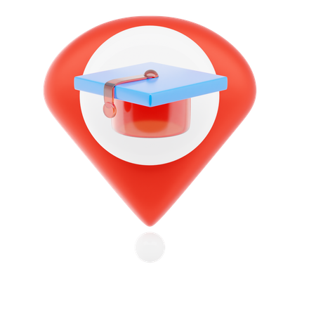 Pin de educação  3D Icon
