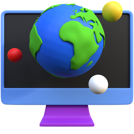 Educação virtual  3D Icon