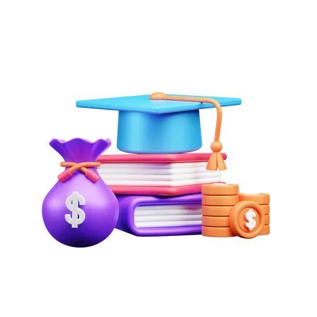 Dinero para educación  3D Icon