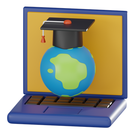 Educación en línea  3D Icon