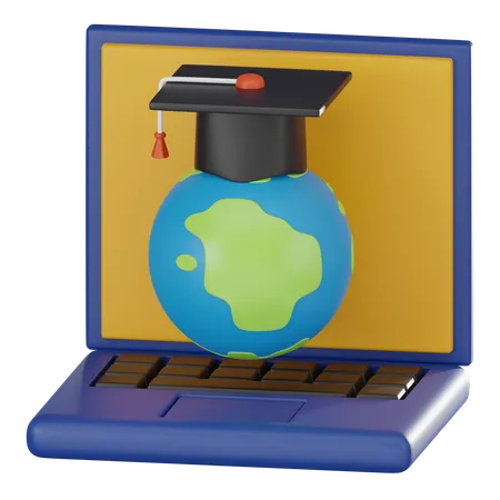 Educación en línea  3D Icon