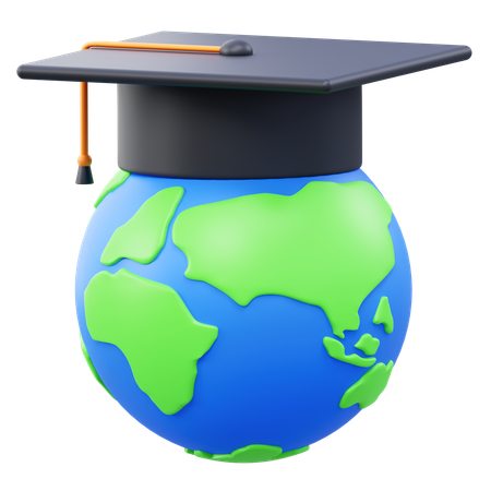 Educación global  3D Icon