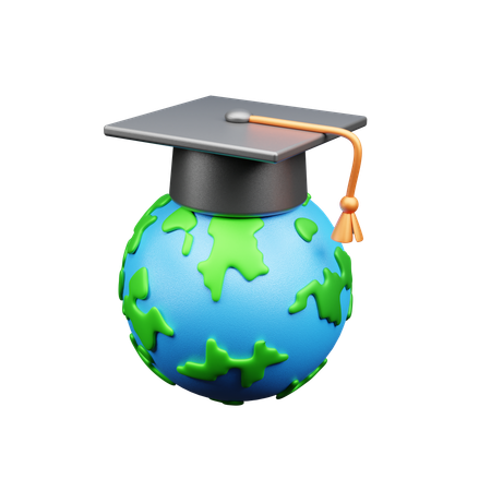 Educación global  3D Icon