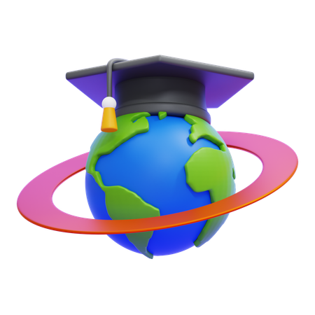 Educación global  3D Icon