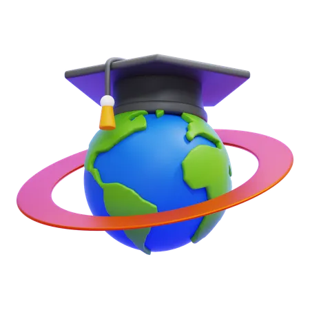 Educación global  3D Icon