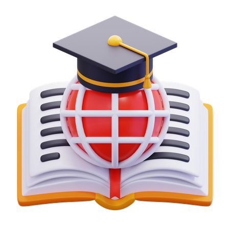 Educación global  3D Icon