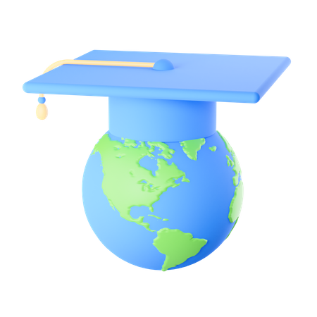 Educación global  3D Icon