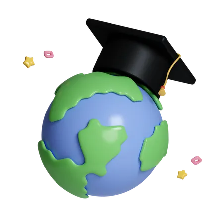 Educación global  3D Icon