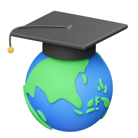 Educación global  3D Icon